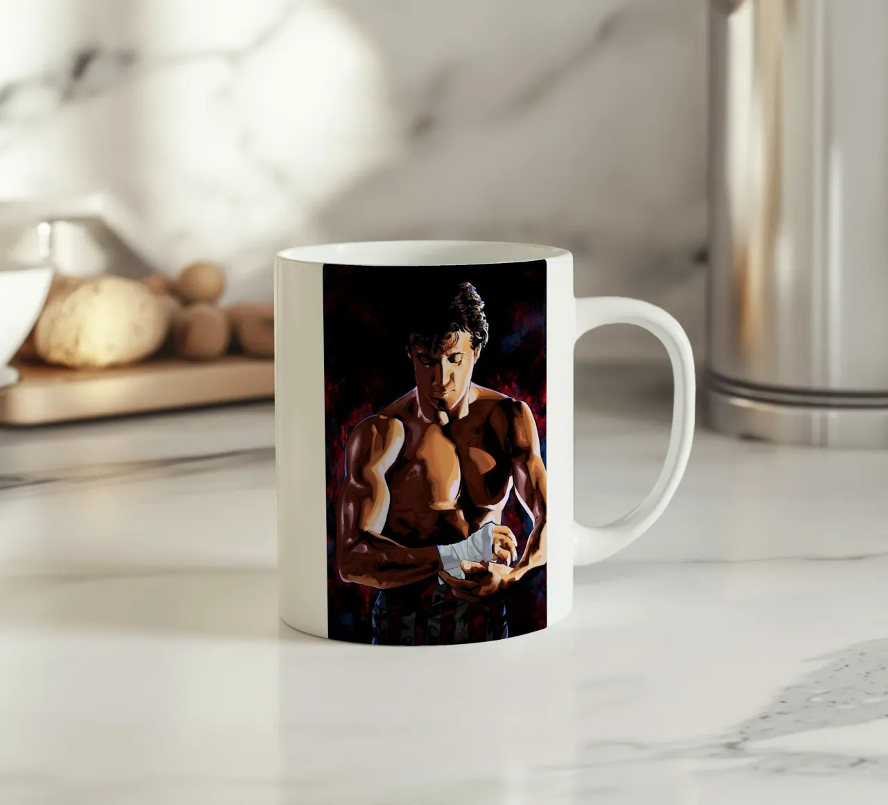 Rocky Balboa tazza in ceramica da nabakumov