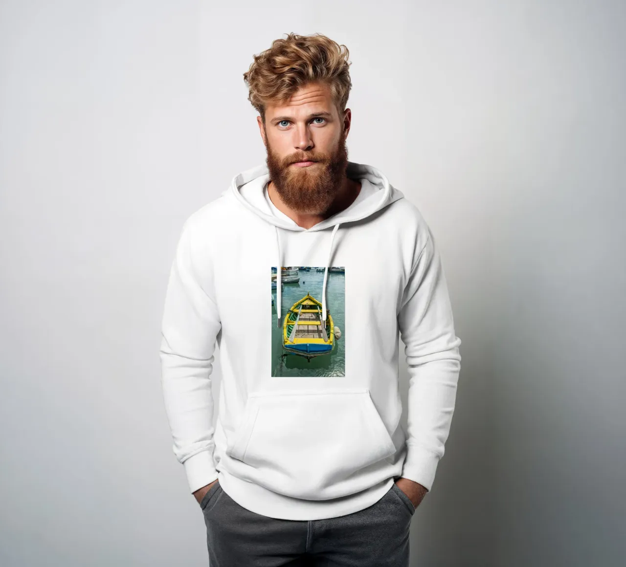 Barca da pesca d'epoca felpa con cappuccio da Curious Collections by Marielle Leenders