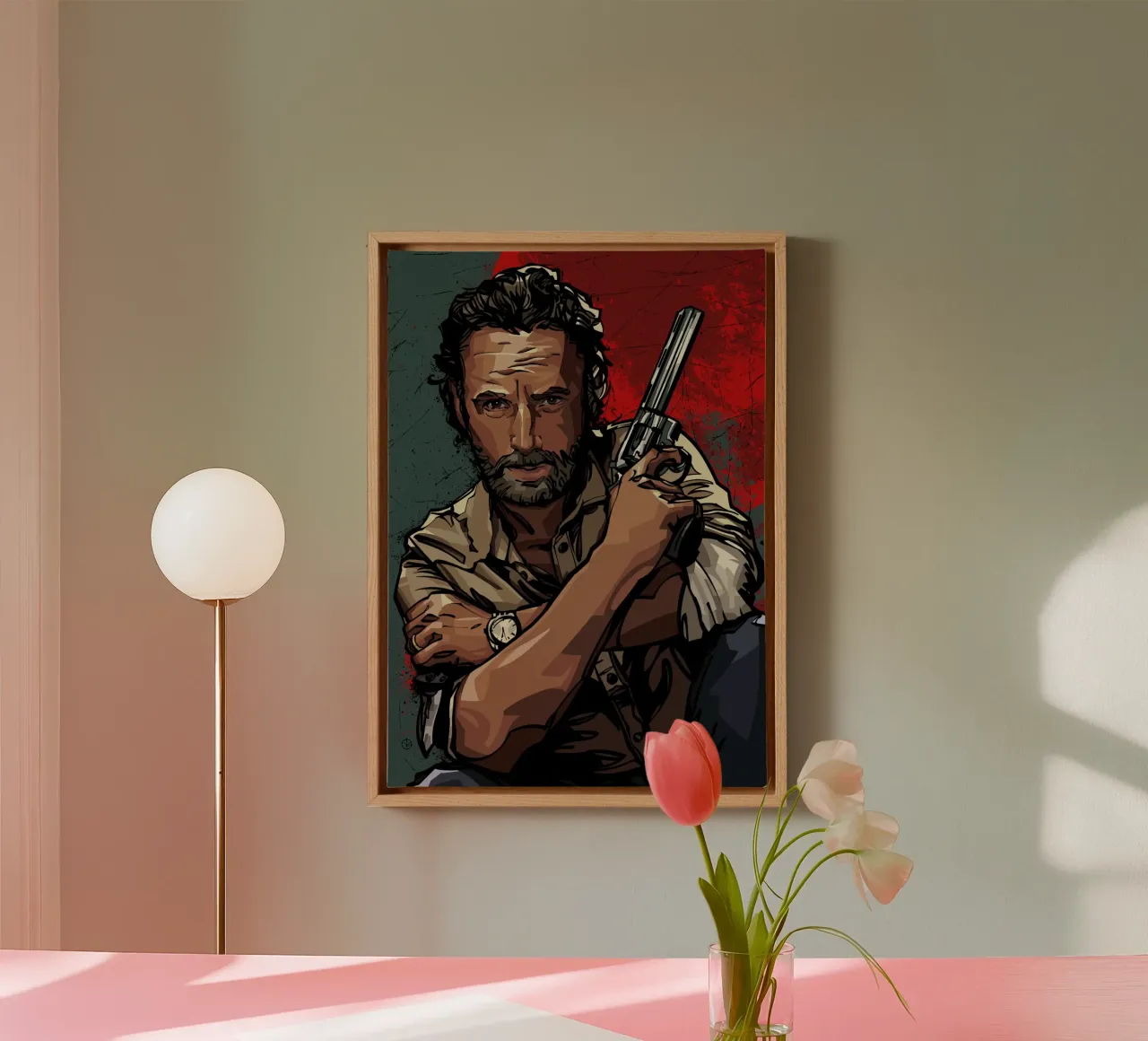 Rick Grimes tela con Cornice a cassetta da nabakumov