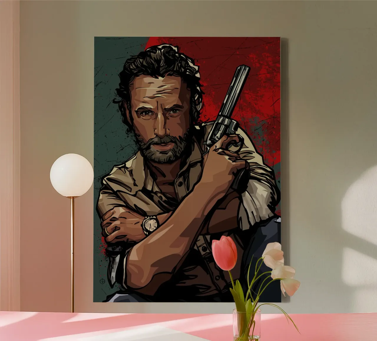 Rick Grimes tela con Cornice a cassetta da nabakumov