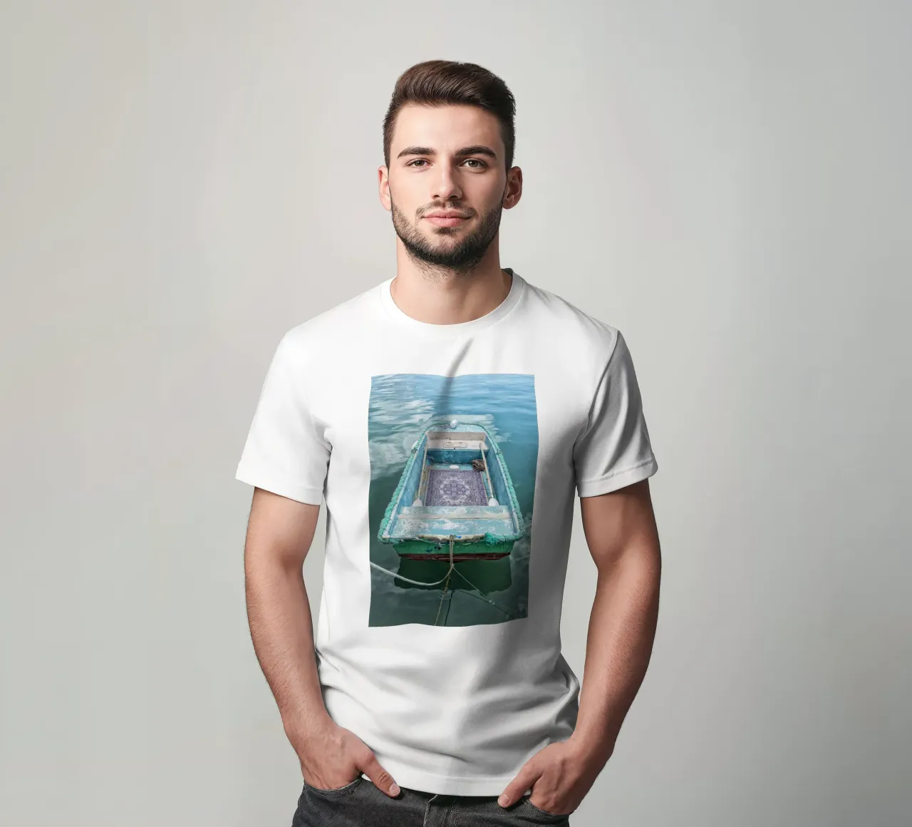 Oldtimer-Fischerboot T-Shirt von Curious Collections by Marielle Leenders