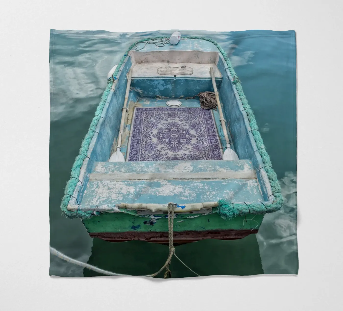 Vintage fishing boat plaid polaire de Curious Collections by Marielle Leenders