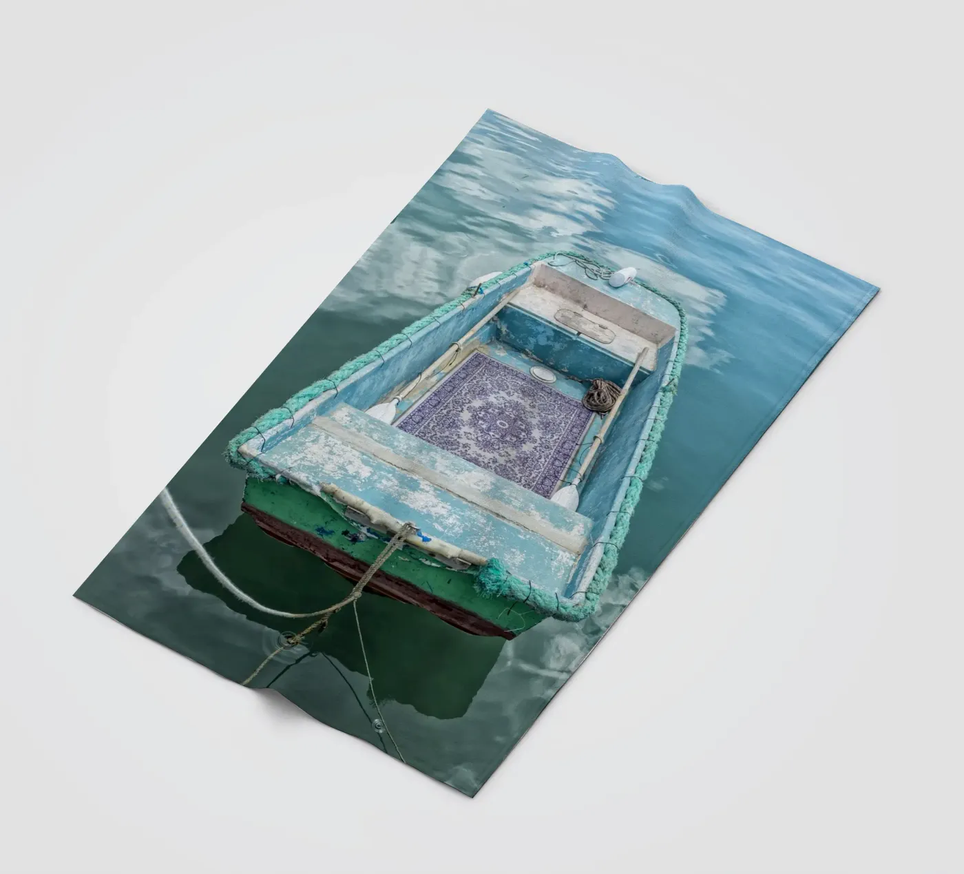 Vintage fishing boat plaid polaire de Curious Collections by Marielle Leenders