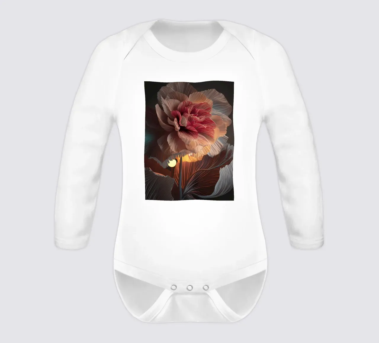 Serene Petals long-sleeve baby romper by Artistic-shop