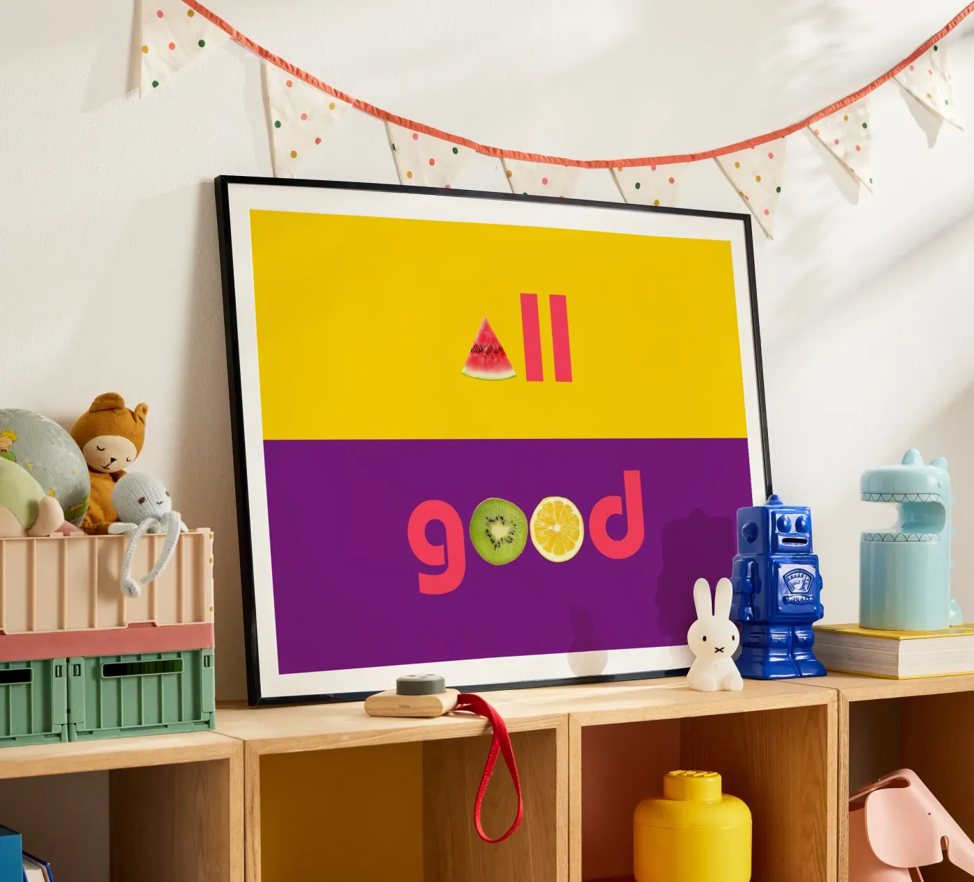 All Good poster van https://www.juniqe.com/de/shop/kernform