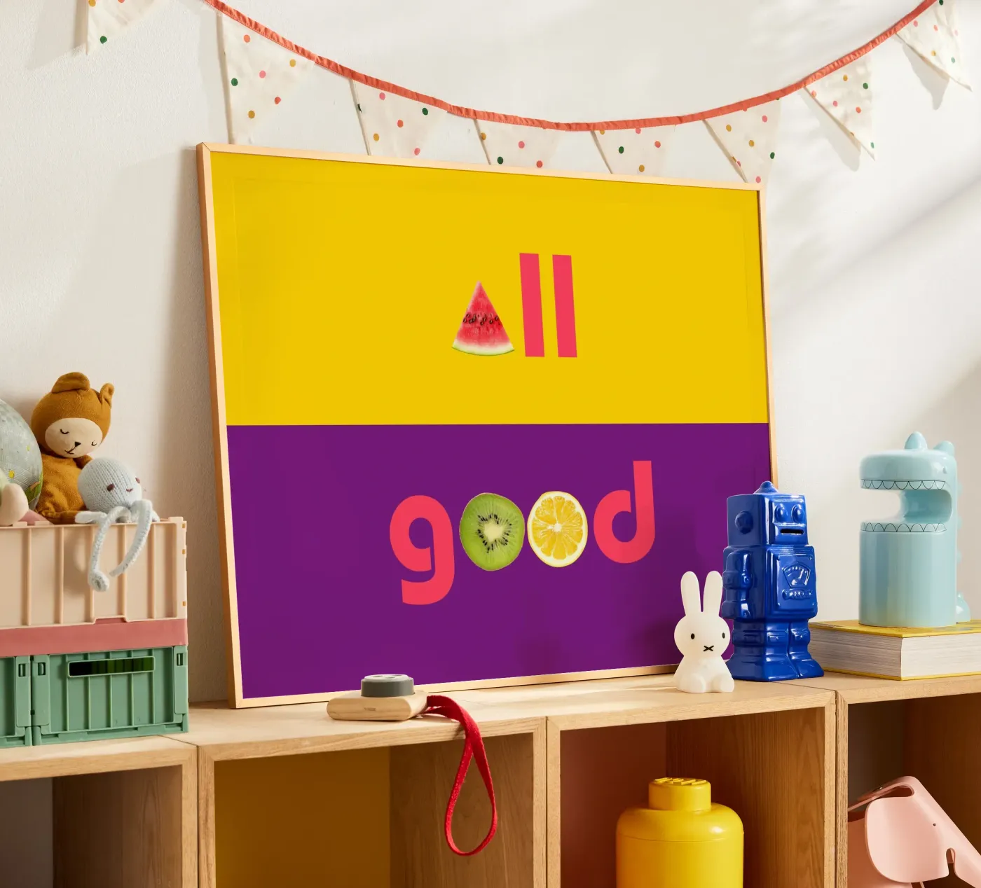 All Good poster van https://www.juniqe.com/de/shop/kernform