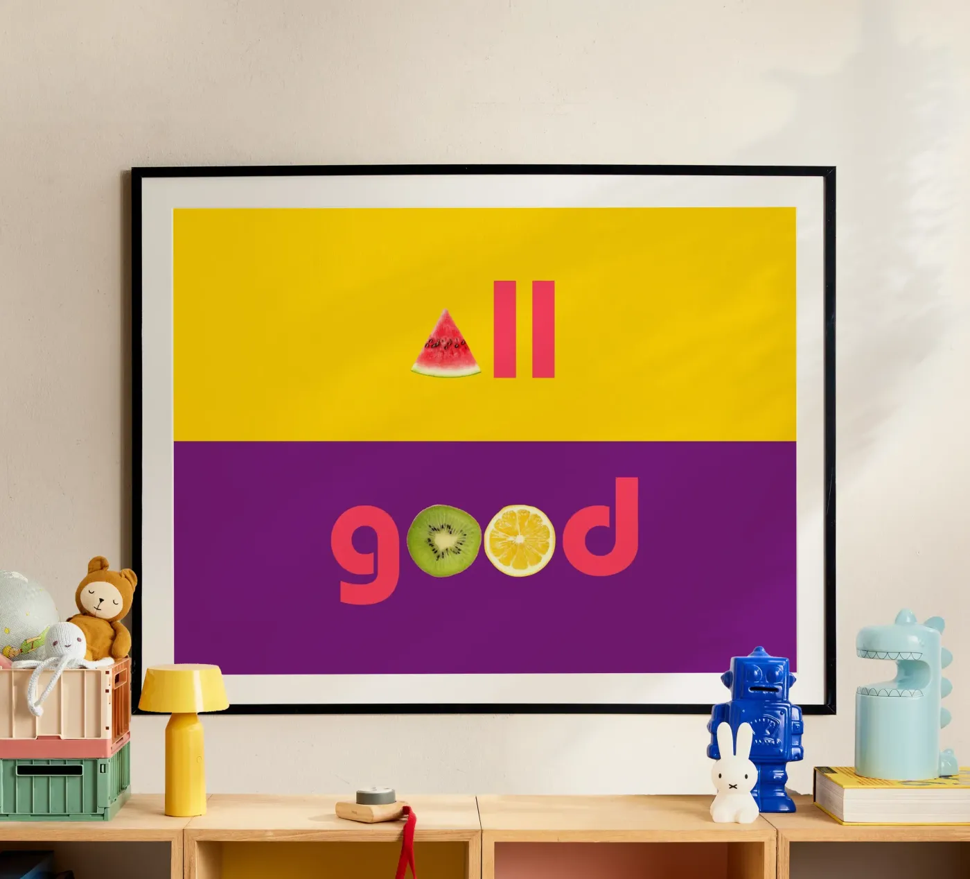 All Good poster van https://www.juniqe.com/de/shop/kernform