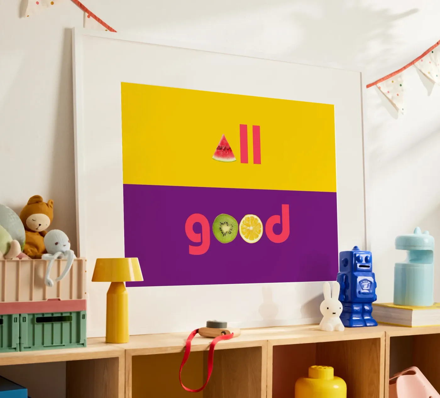 All Good poster van https://www.juniqe.com/de/shop/kernform