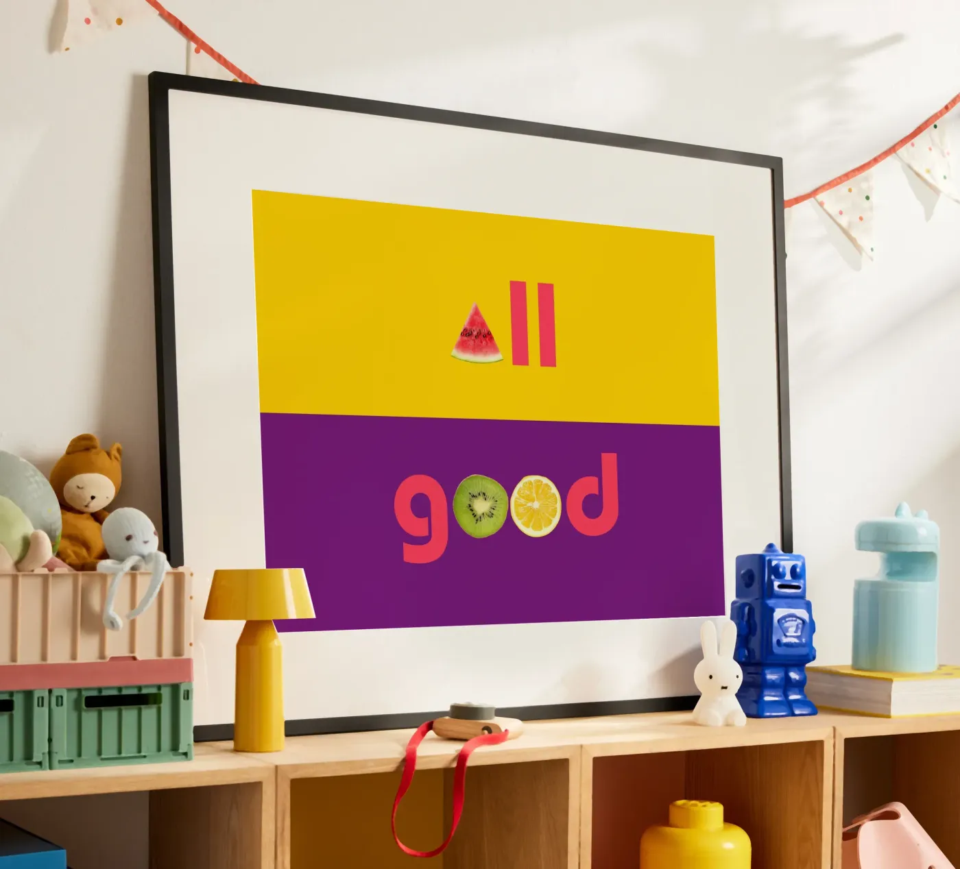 All Good poster van https://www.juniqe.com/de/shop/kernform