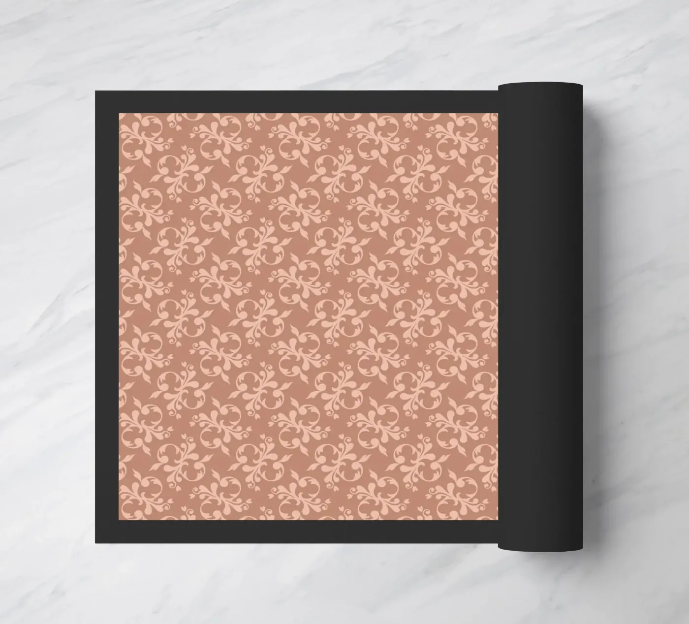 Arabesque Peach pattern deurmat van Vivi Nicolin