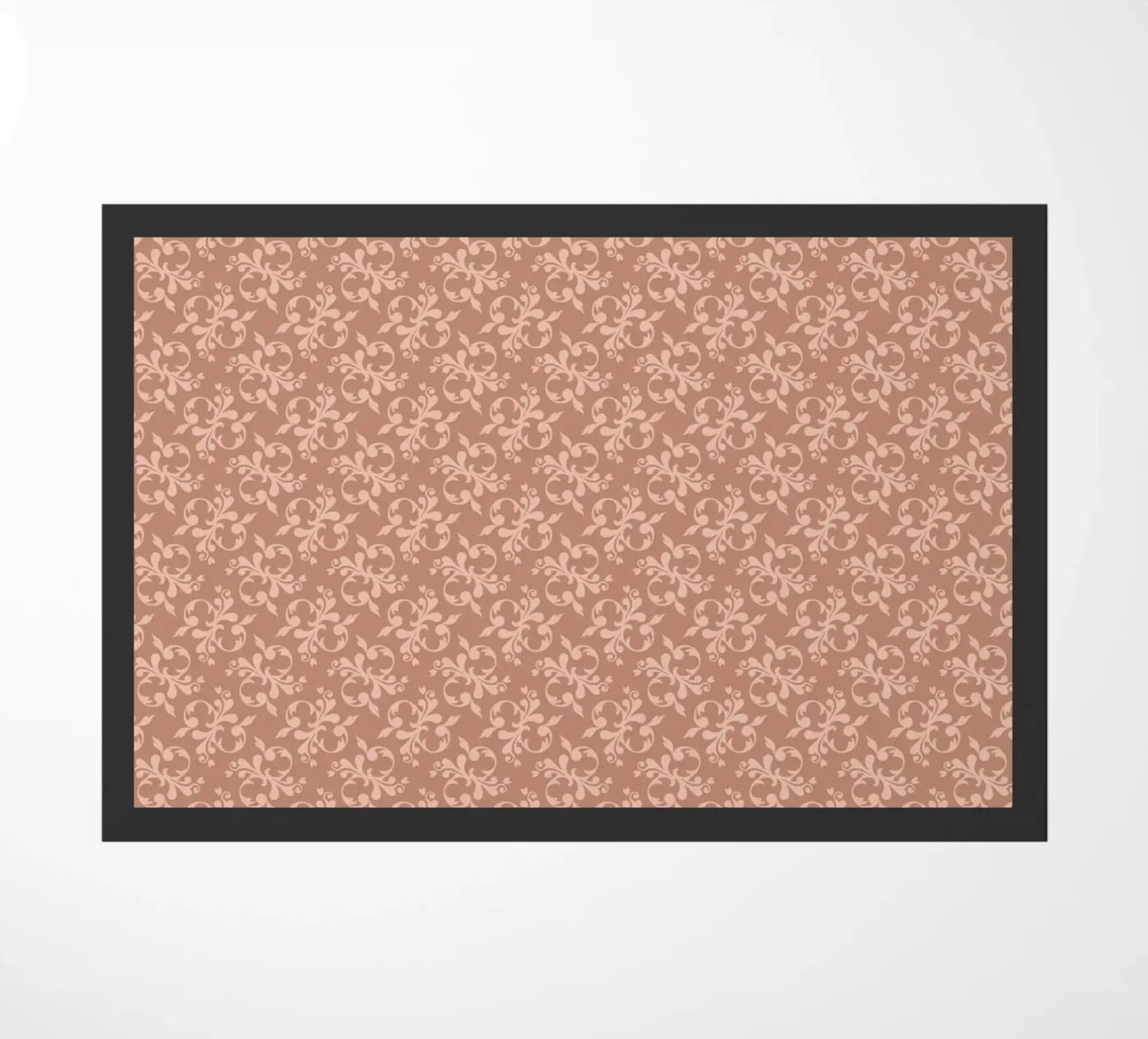 Arabesque Peach pattern deurmat van Vivi Nicolin