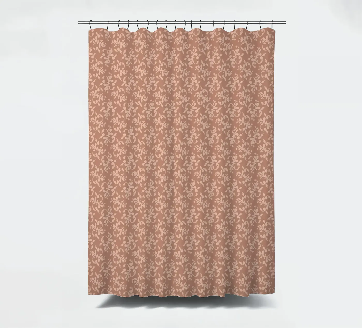 Arabesque Peach pattern Duschvorhang von Vivi Nicolin