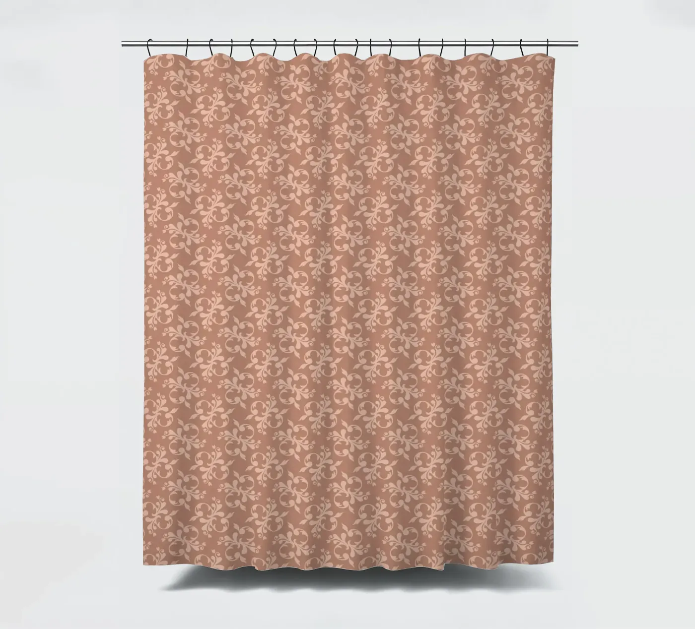 Arabesque Peach pattern Duschvorhang von Vivi Nicolin