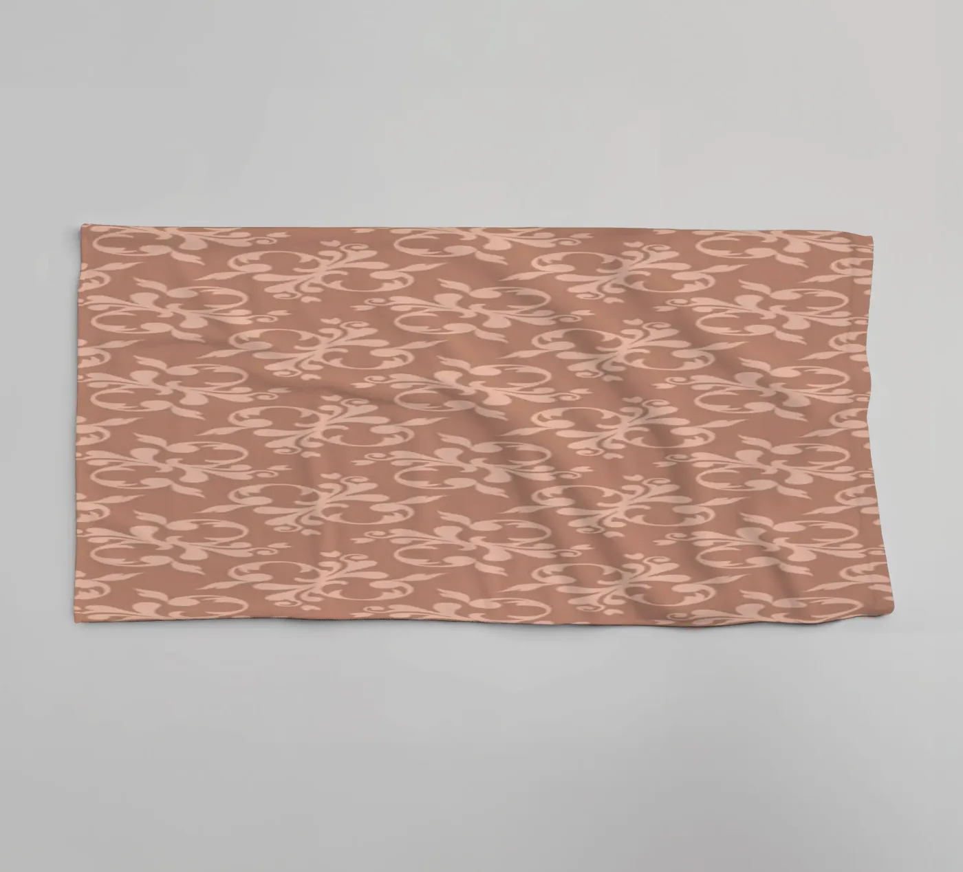 Arabesque Peach pattern badhanddoek van Vivi Nicolin
