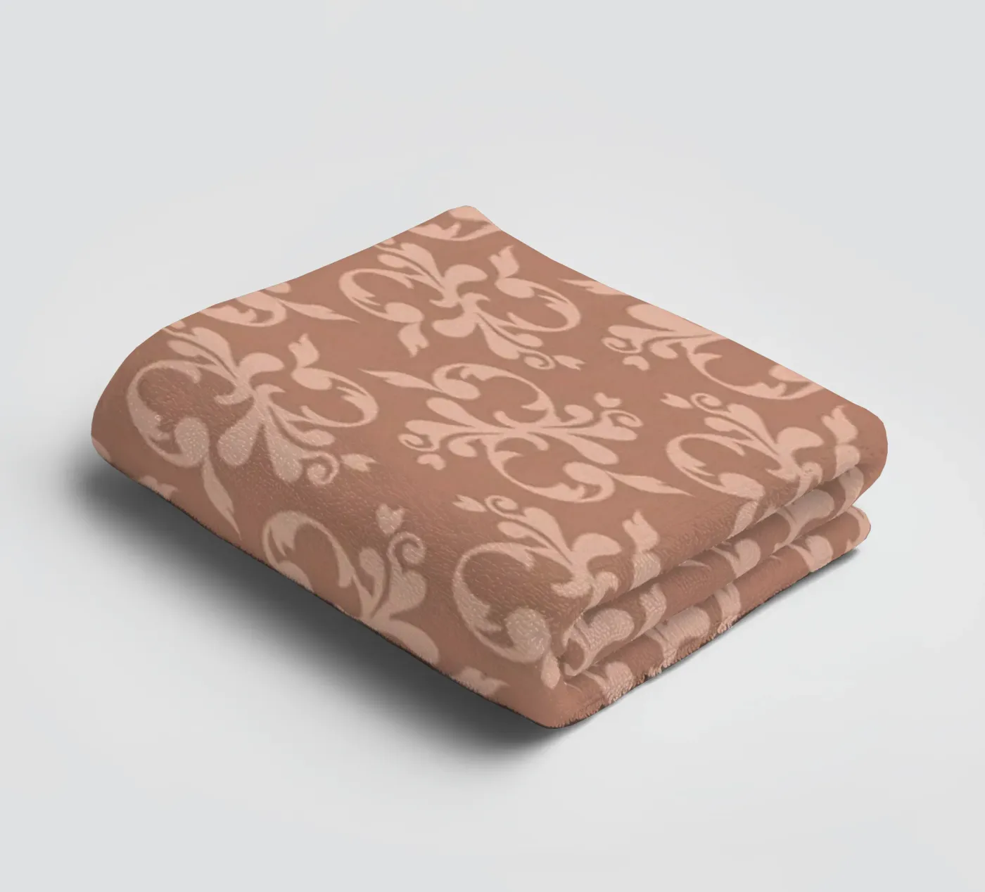 Arabesque Peach pattern badhanddoek van Vivi Nicolin
