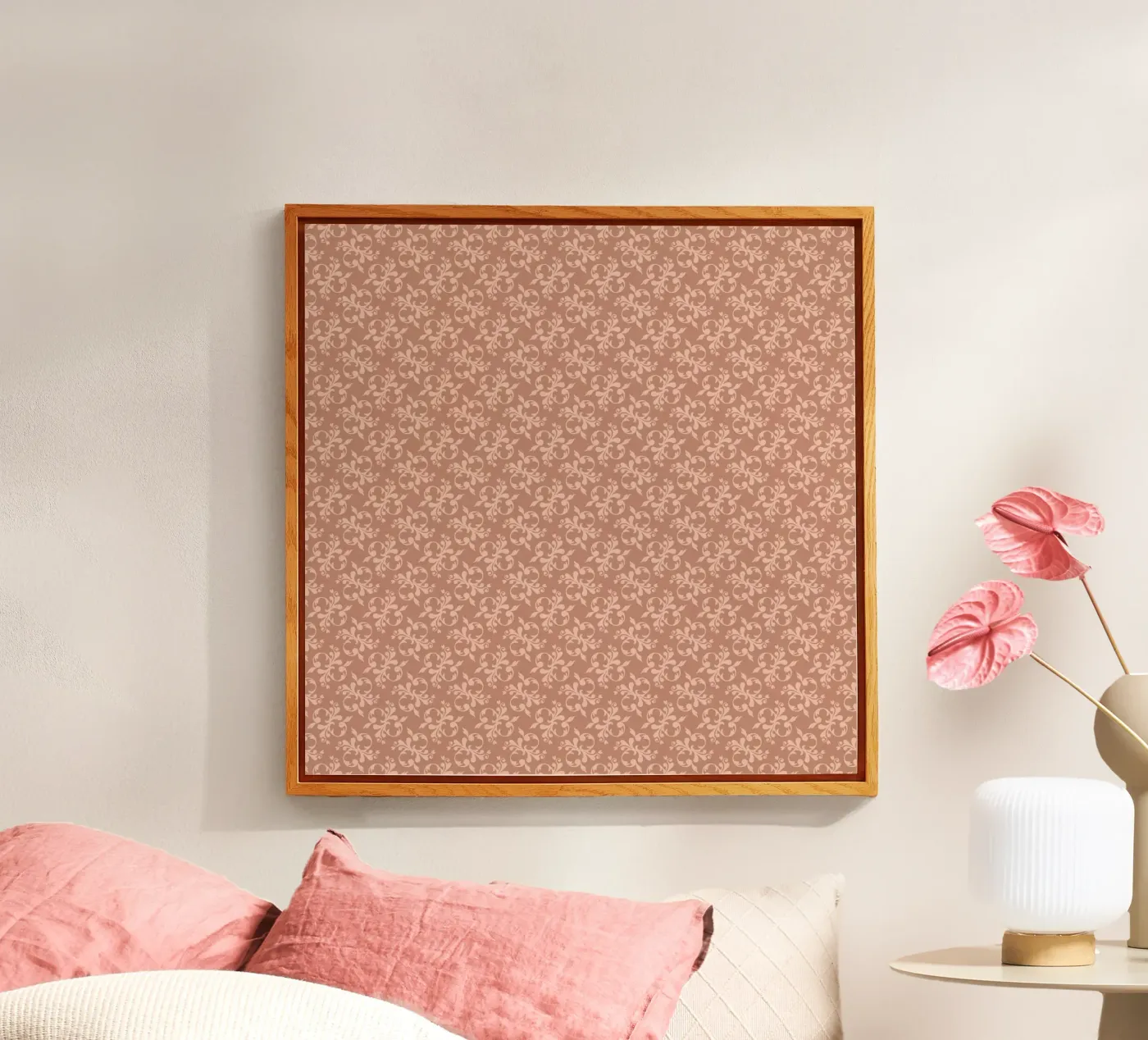 Arabesque Peach pattern plexiglass da Vivi Nicolin