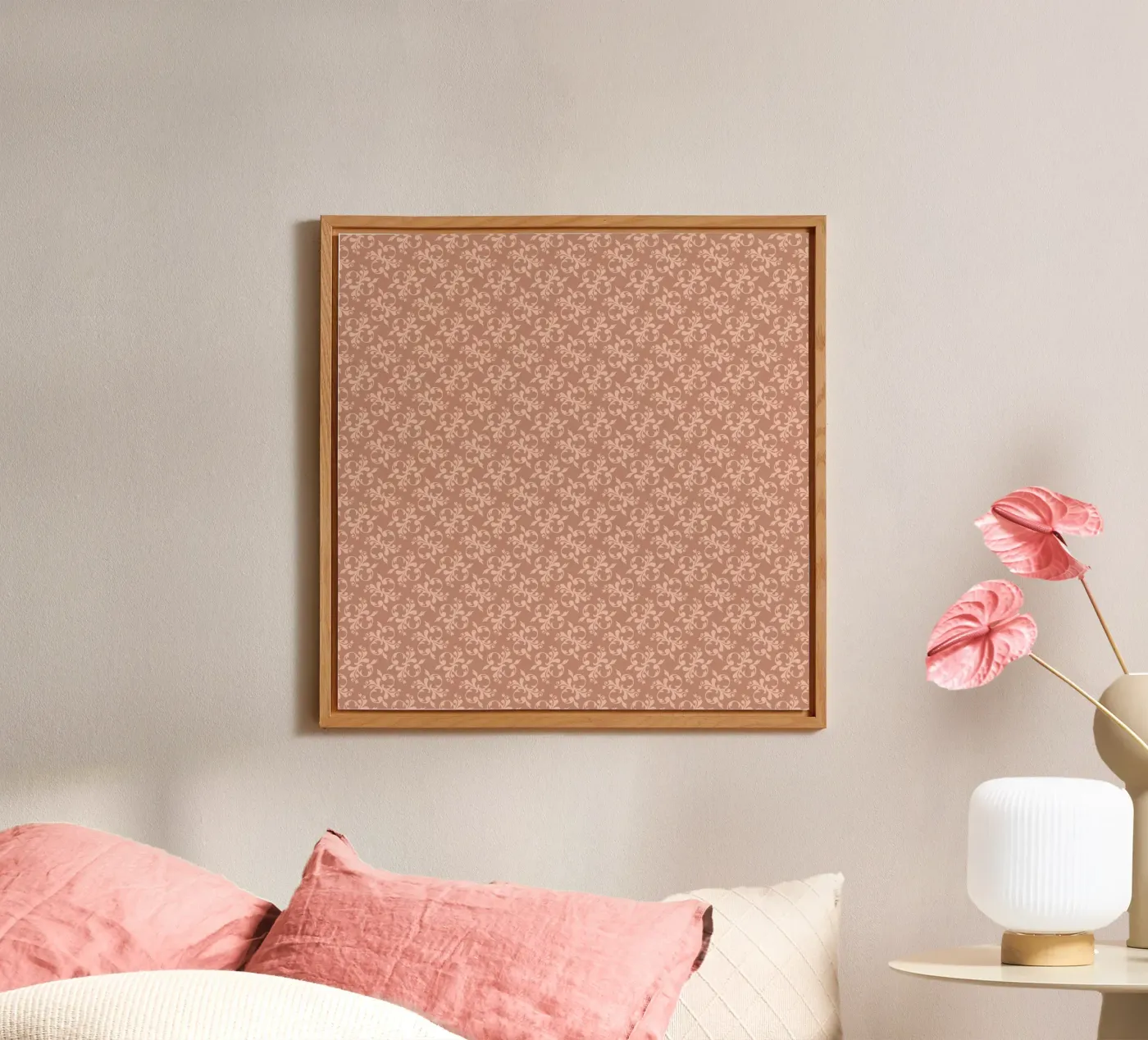 Arabesque Peach pattern forex plate by Vivi Nicolin