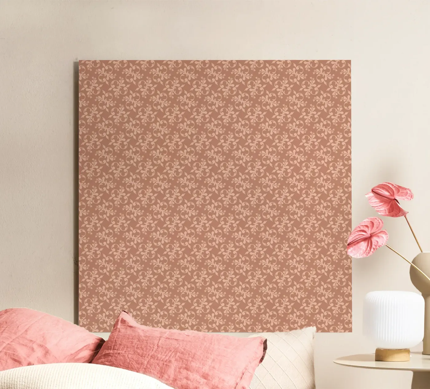 Arabesque Peach pattern forex plate by Vivi Nicolin