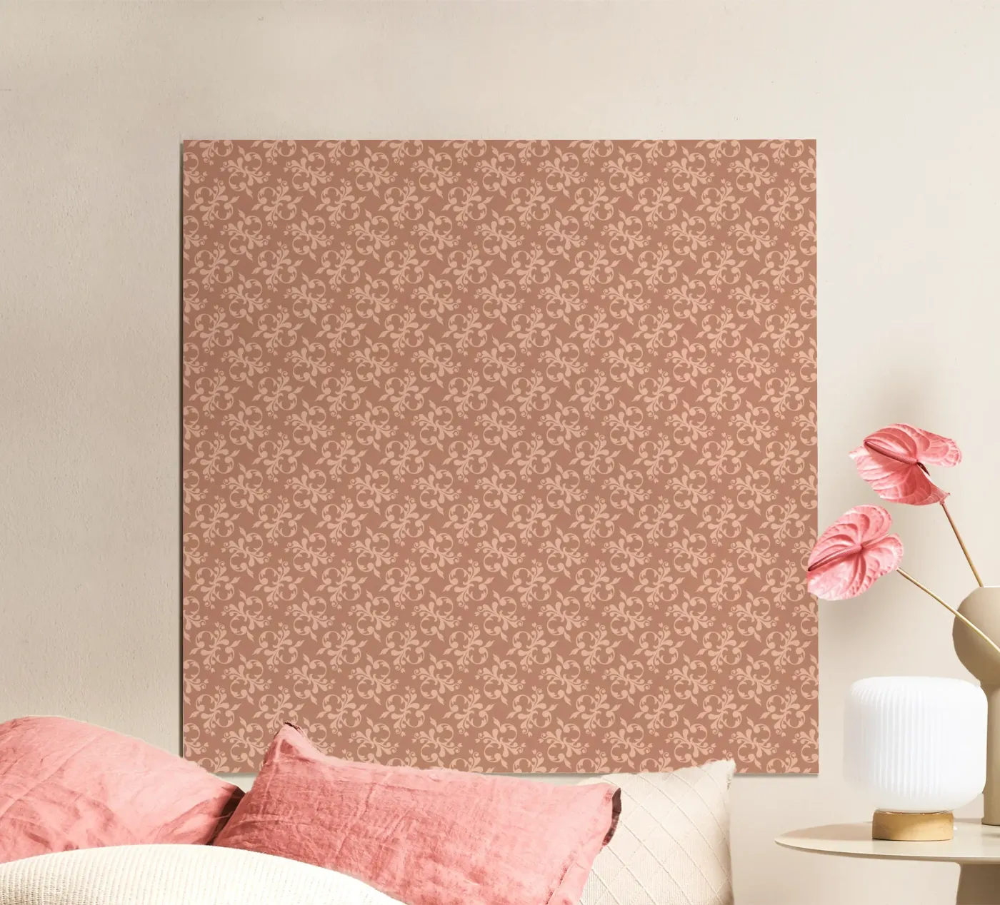 Arabesque Peach pattern poster by Vivi Nicolin