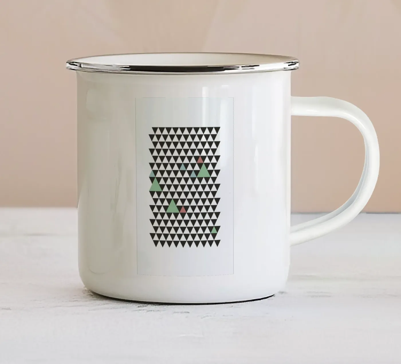 Nordic Pattern enamel mug by Studio One