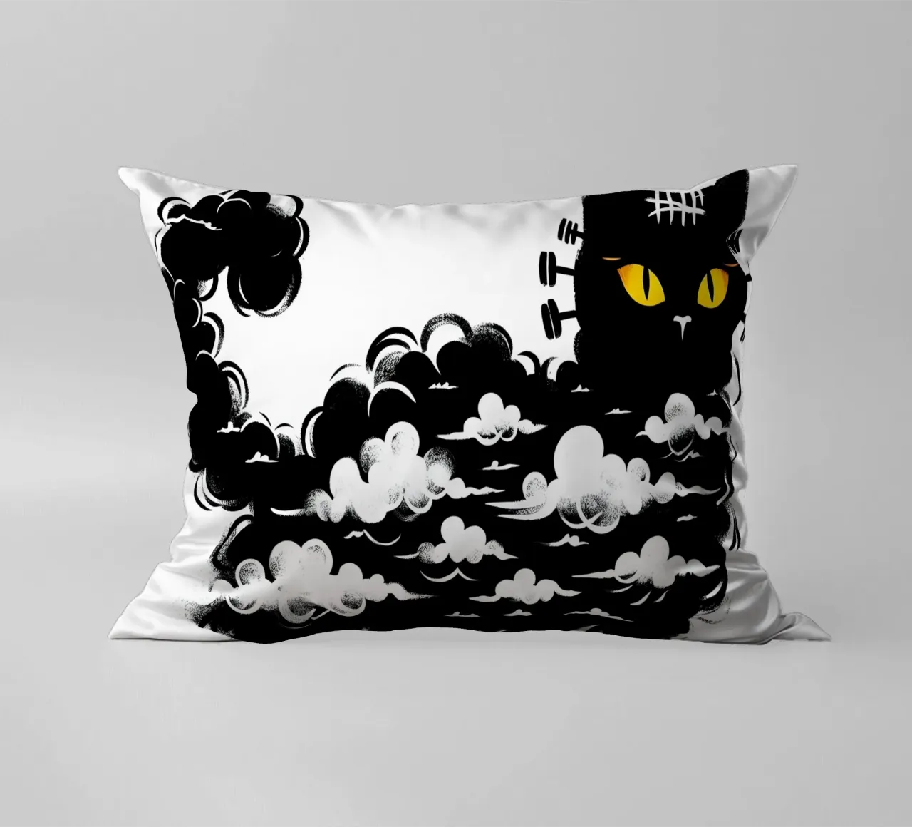 Il gatto di Frankenstein cuscino da ARTOMATIC