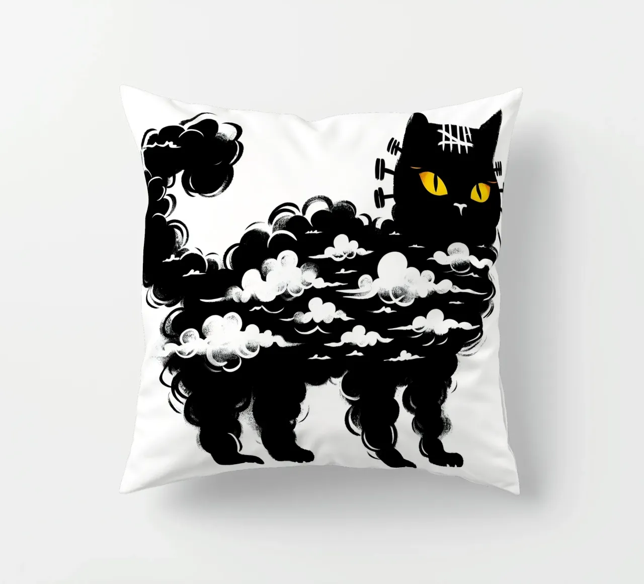 Il gatto di Frankenstein cuscino da ARTOMATIC