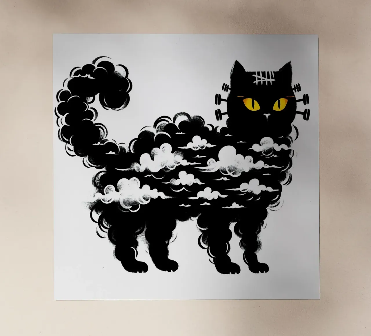 Il gatto di Frankenstein pellicola backlit da ARTOMATIC
