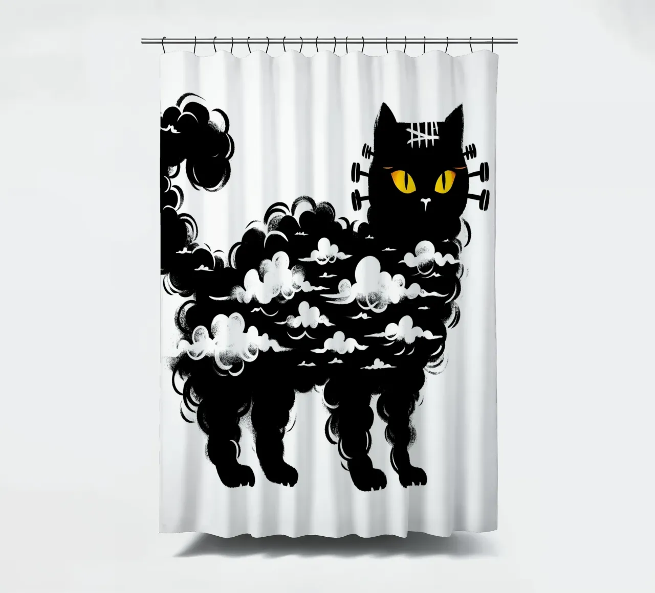 Il gatto di Frankenstein tenda da doccia da ARTOMATIC