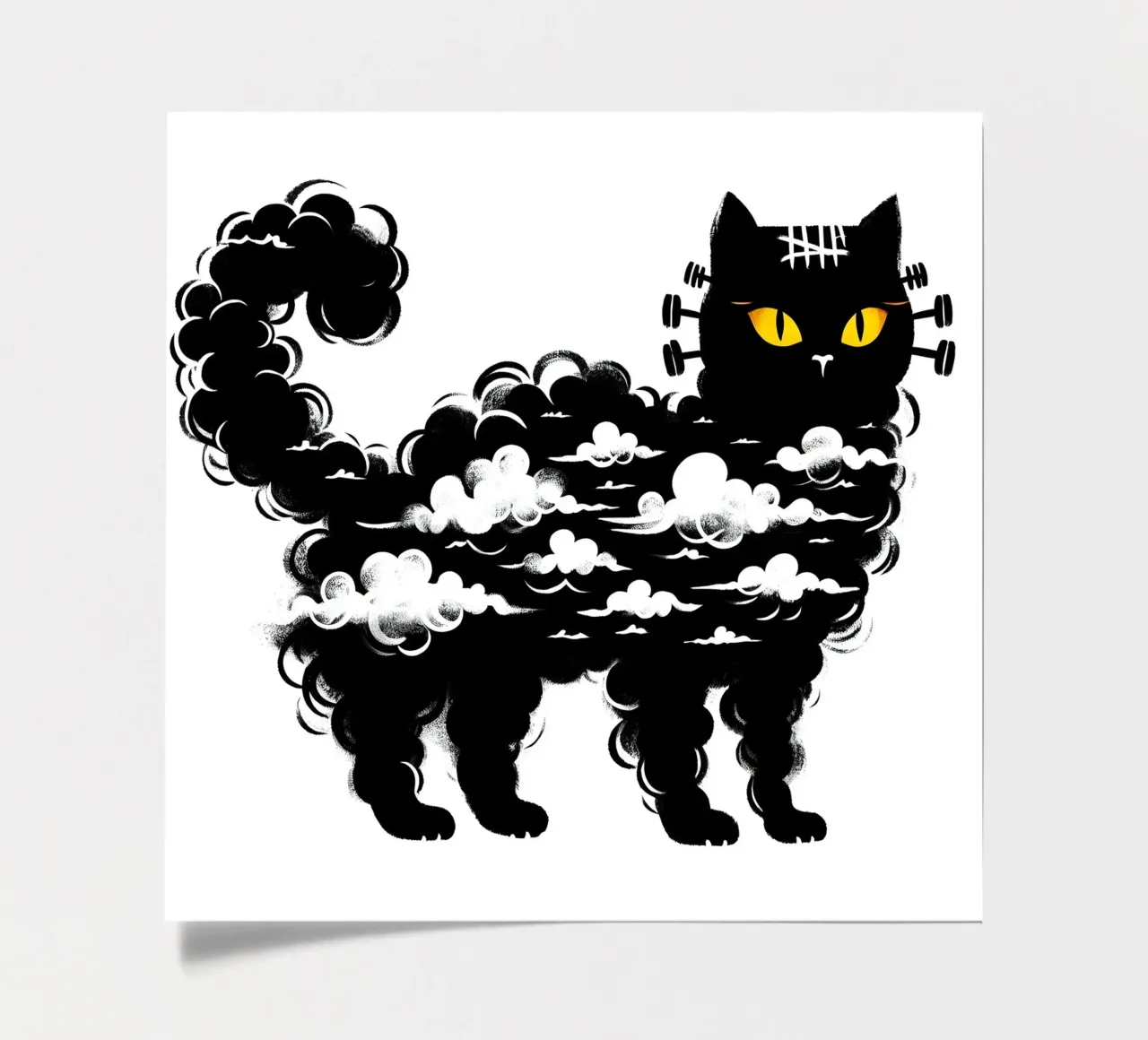 Le chat de Frankenstein planche autocollant de ARTOMATIC