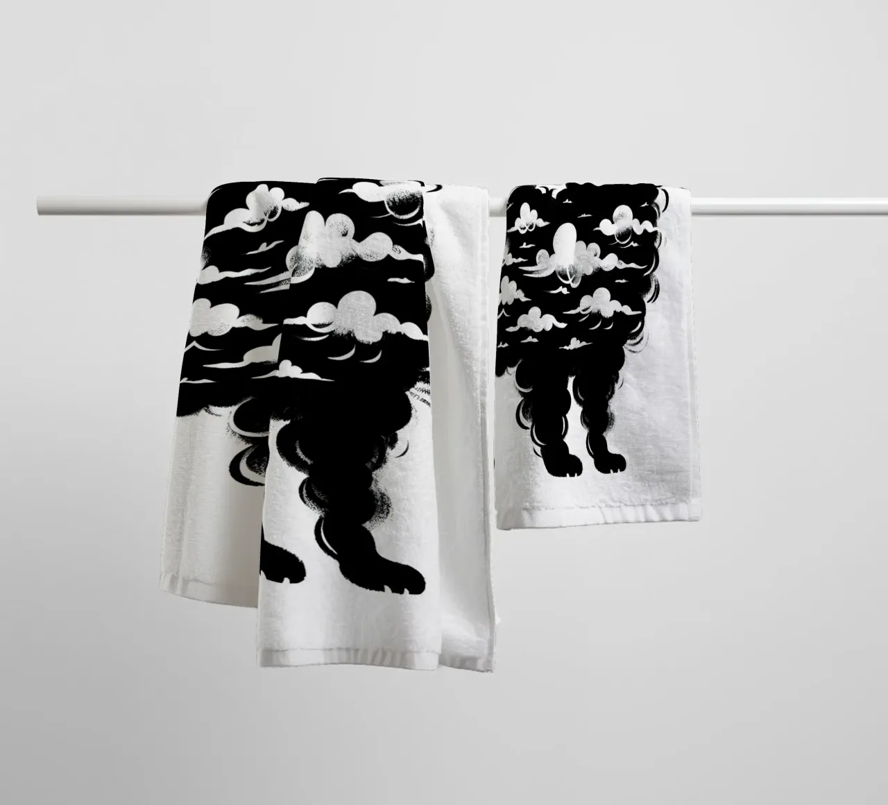 Il gatto di Frankenstein asciugamano da bagno da ARTOMATIC