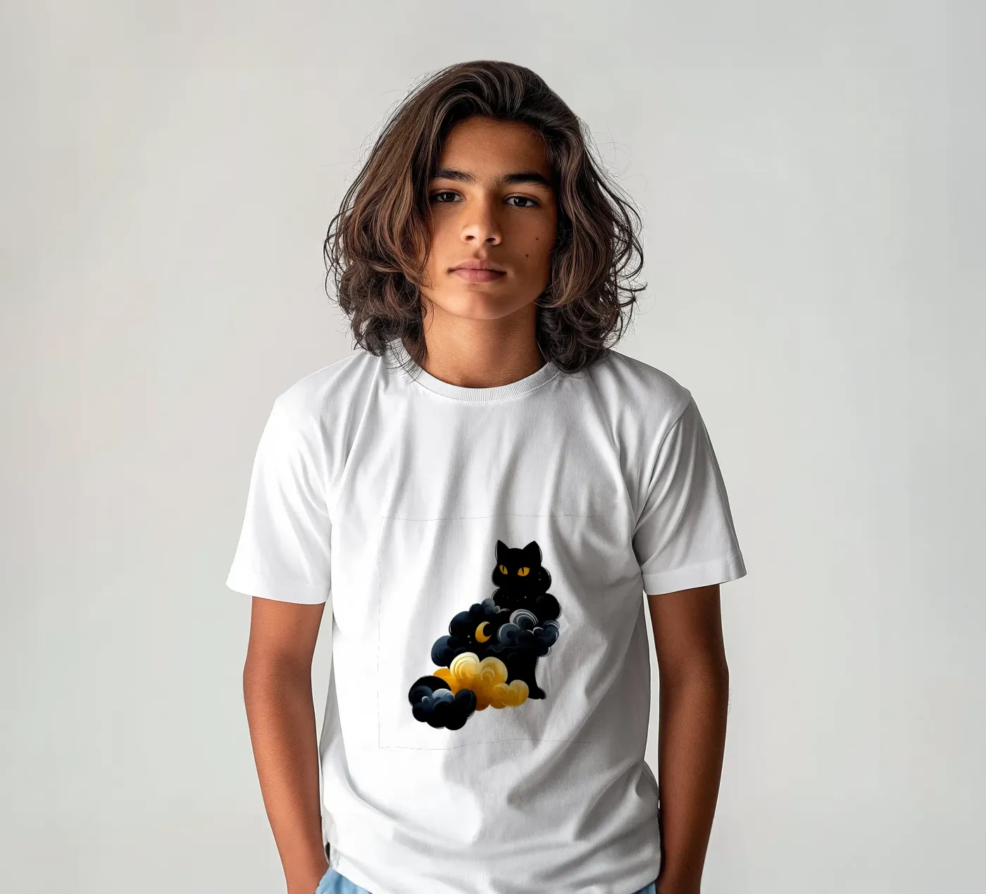 Hemelse Kat kinder t-shirt van ARTOMATIC