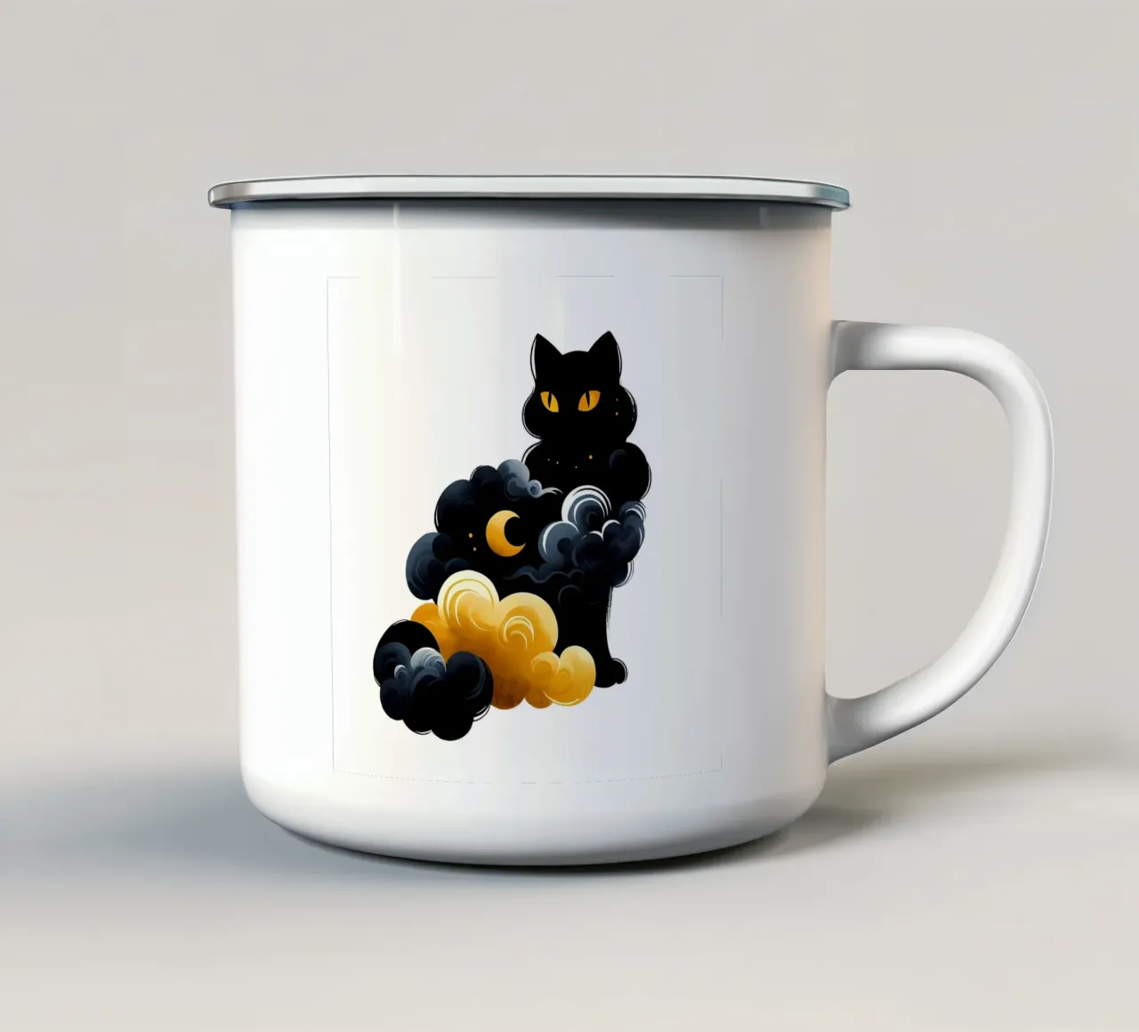 Gatto Celeste tazza in smalto da ARTOMATIC