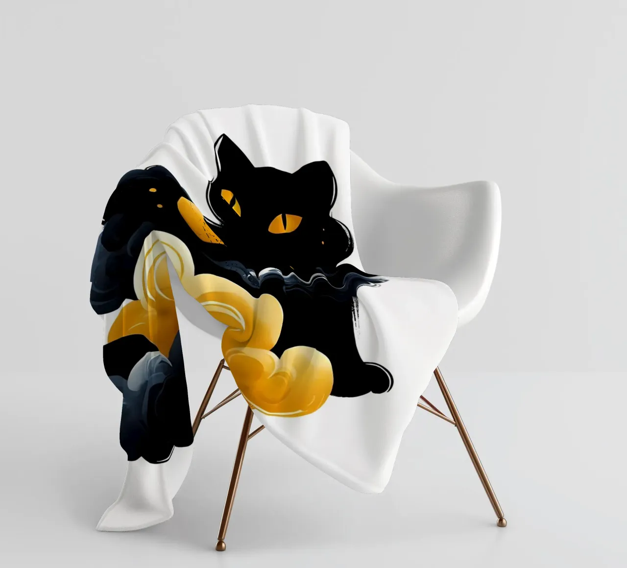 Hemelse Kat fleecedeken van ARTOMATIC