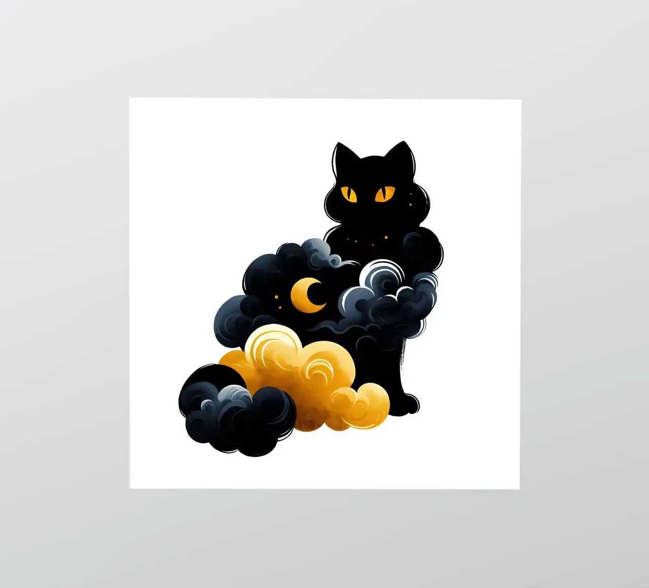 Hemelse Kat sticker van ARTOMATIC