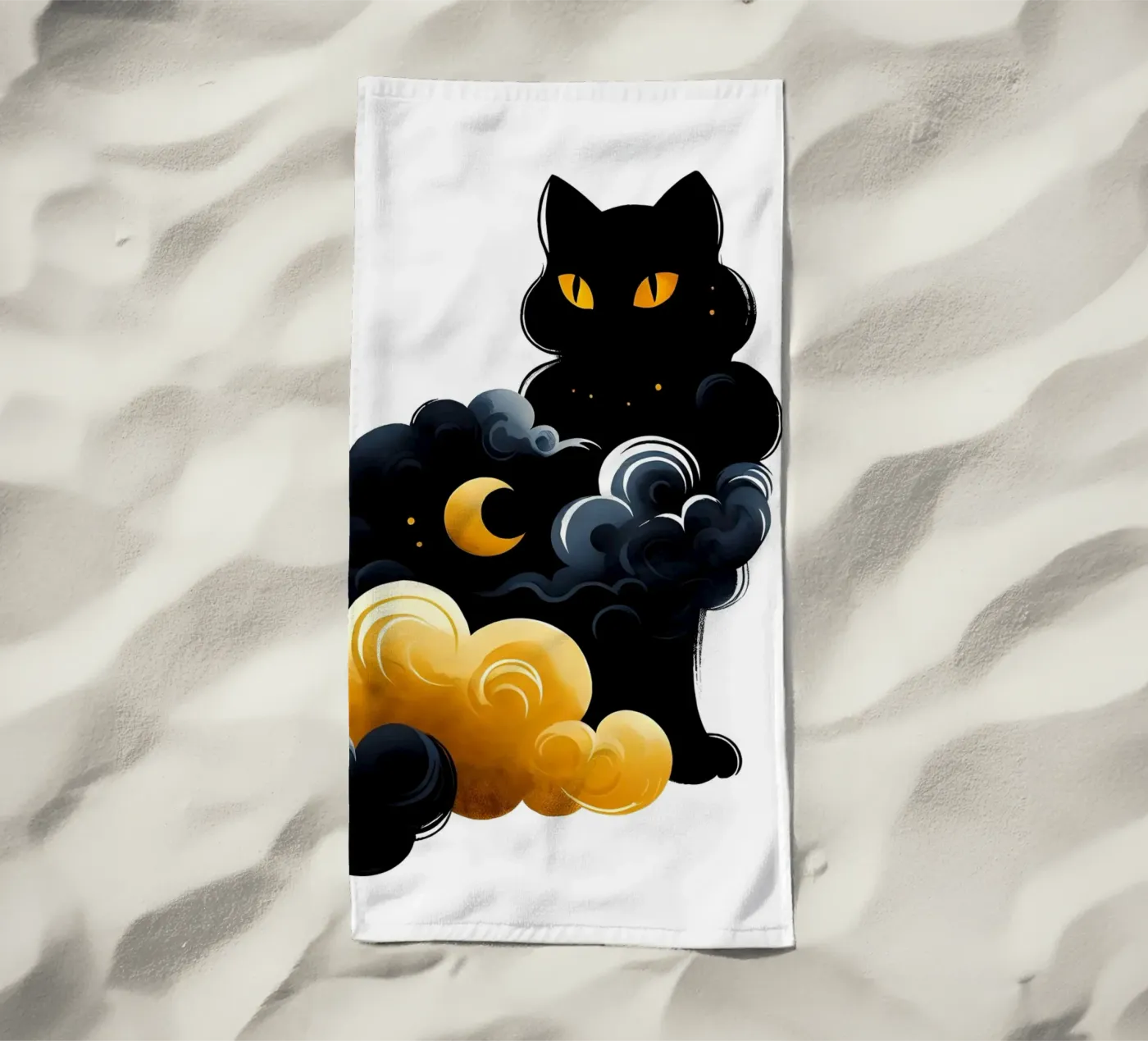 Celestial Cat strandhanddoek van ARTOMATIC