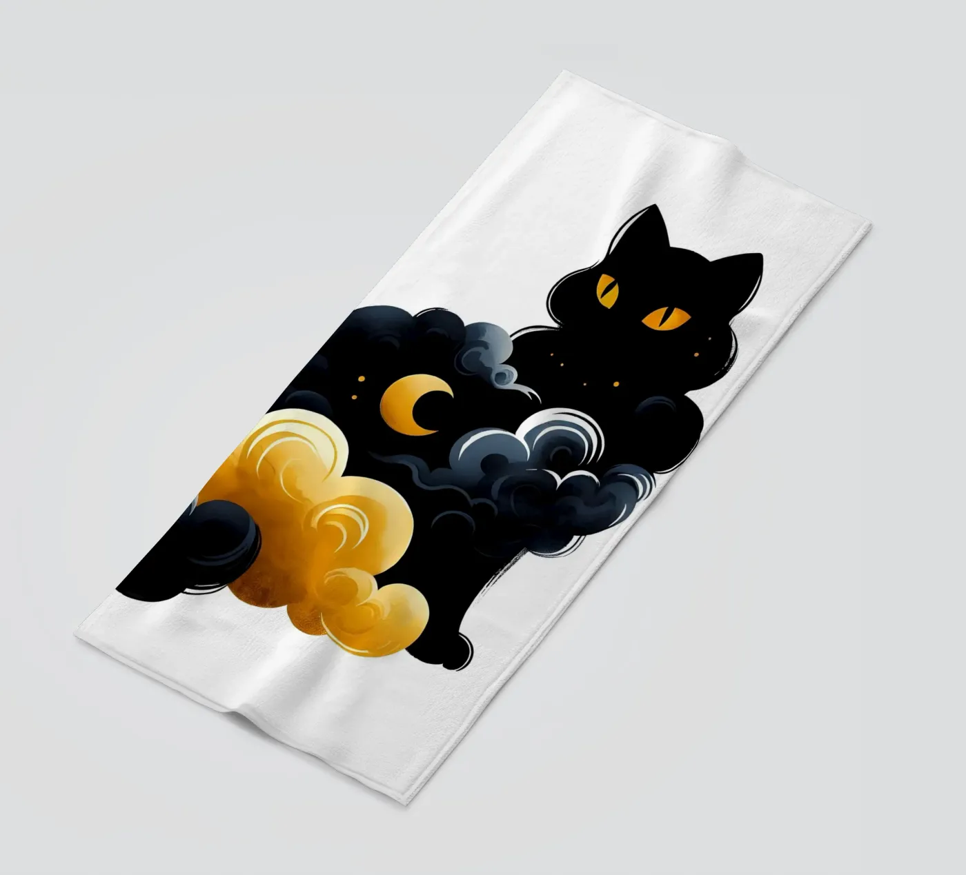 Celestial Cat strandhanddoek van ARTOMATIC