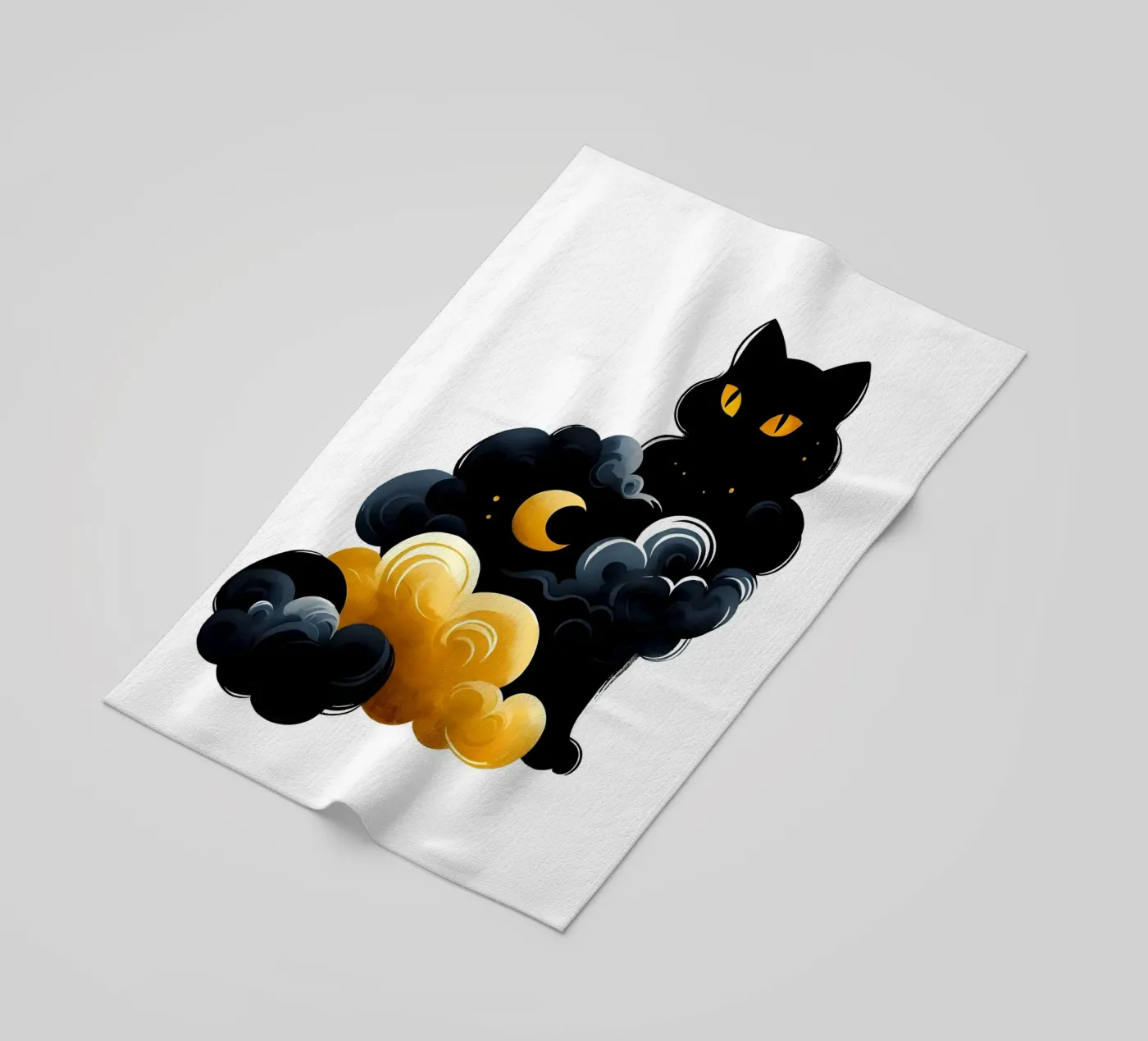 Celestial Cat strandhanddoek van ARTOMATIC