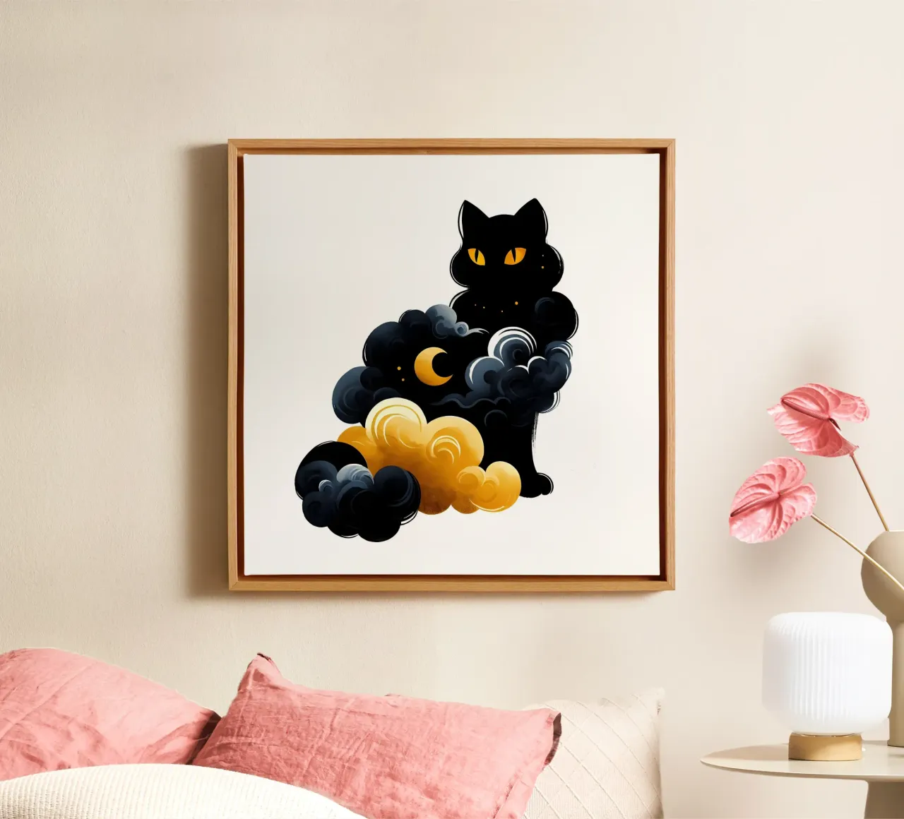 Gatto Celeste tela da ARTOMATIC