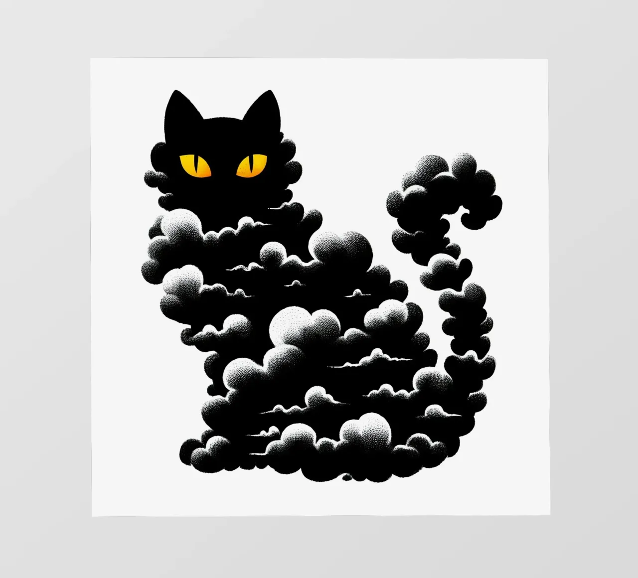 Gatto nero spettrale telo in pvc da ARTOMATIC