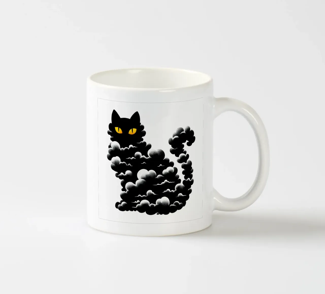 Gatto nero spettrale tazza in ceramica da ARTOMATIC