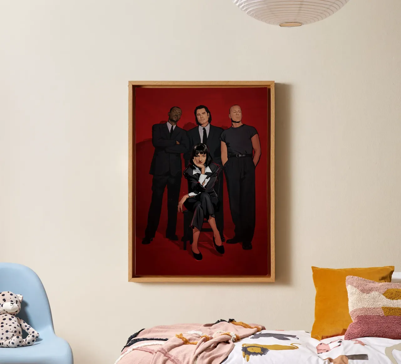 Pulp Fiction Group tela con Cornice a cassetta da nabakumov