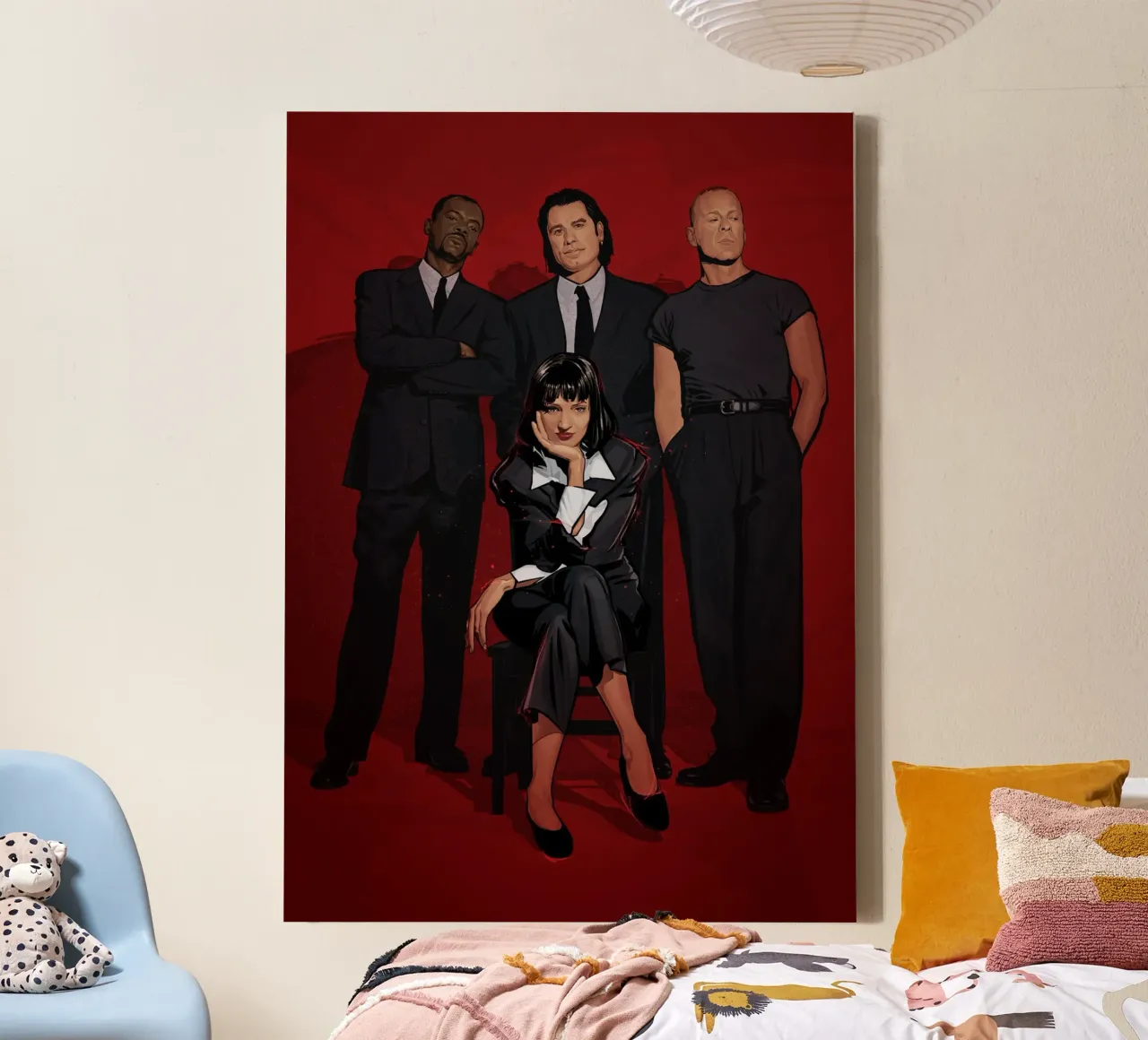 Pulp Fiction Group tela con Cornice a cassetta da nabakumov