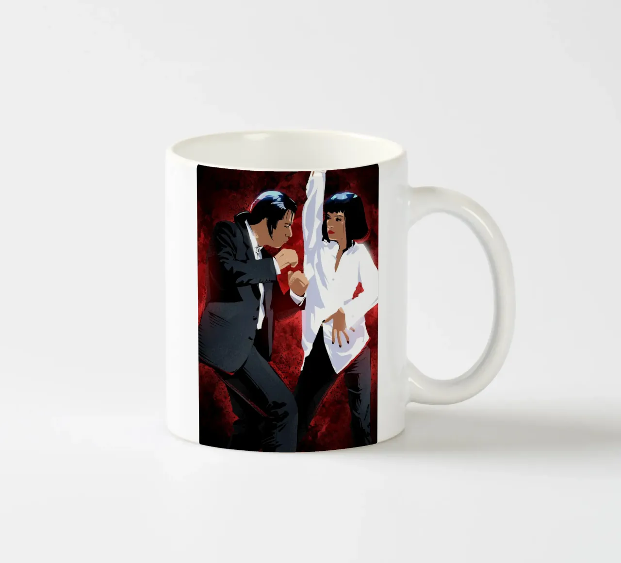 Pulp Fiction Dancing tazza in ceramica da nabakumov
