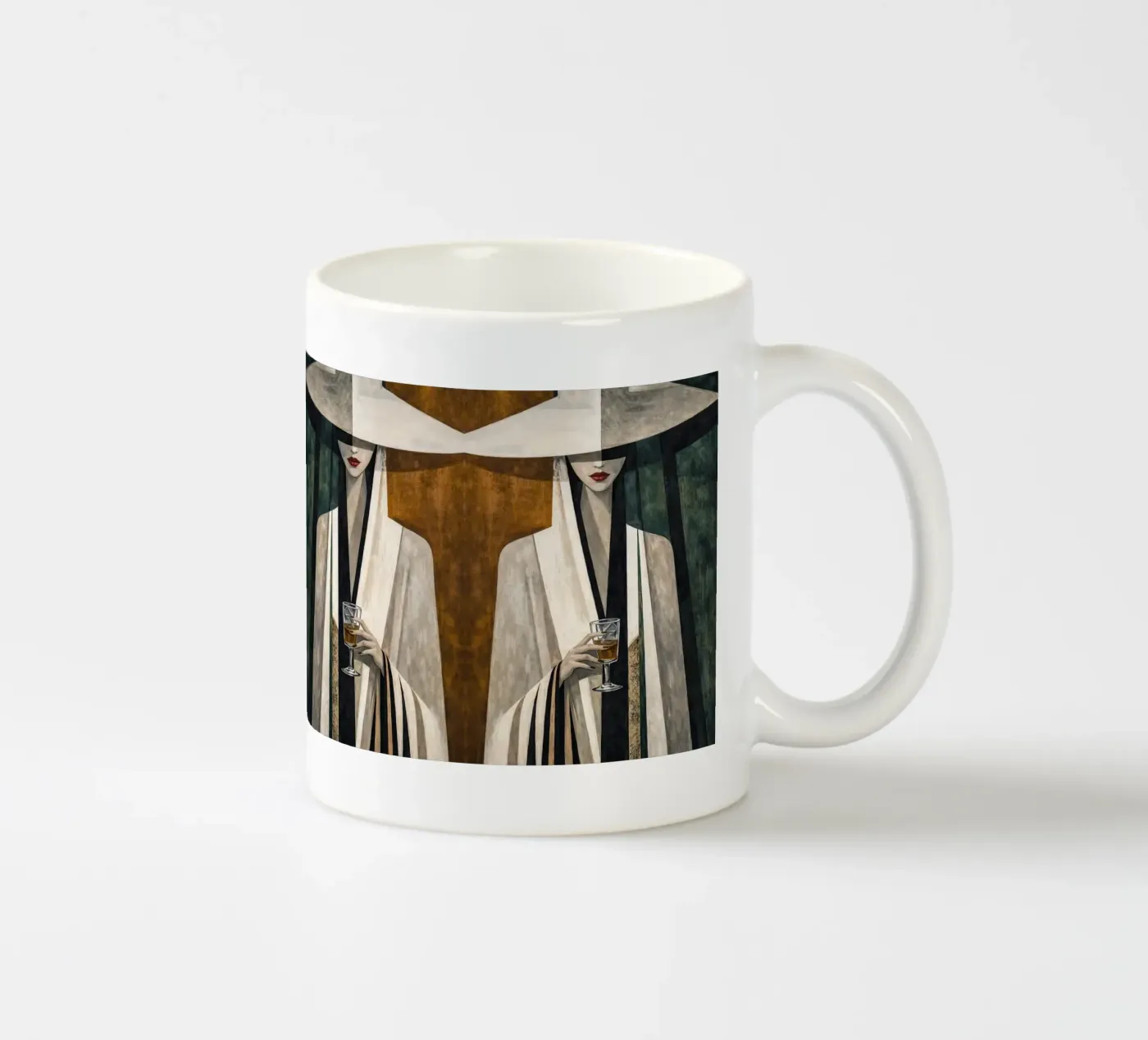 Veiled Elegance ceramic mug by Catvalenzuele