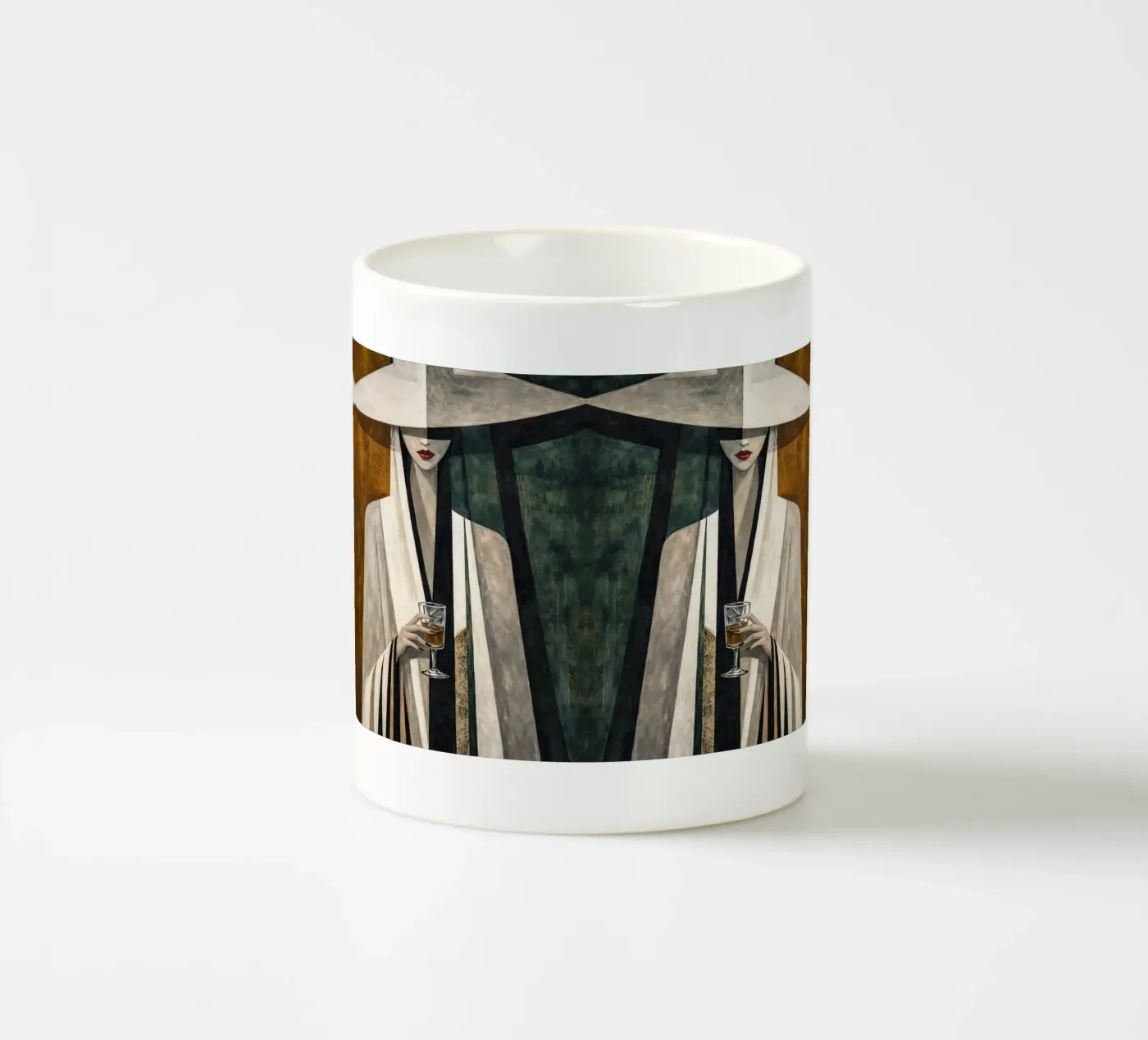 Veiled Elegance ceramic mug by Catvalenzuele