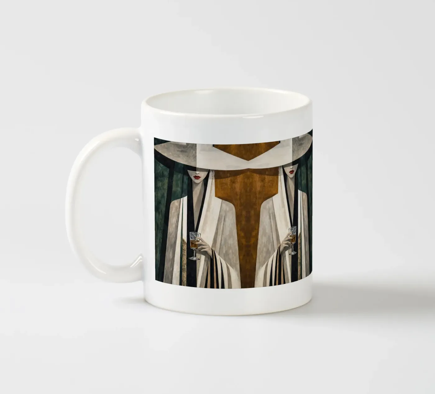Veiled Elegance ceramic mug by Catvalenzuele