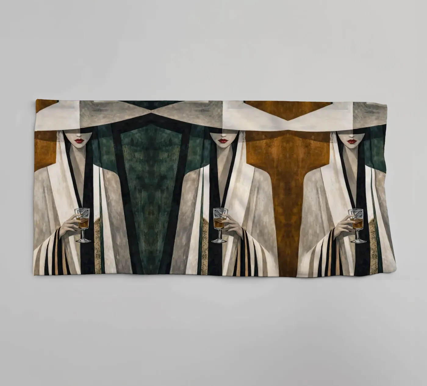 Veiled Elegance badhanddoek van Catvalenzuele