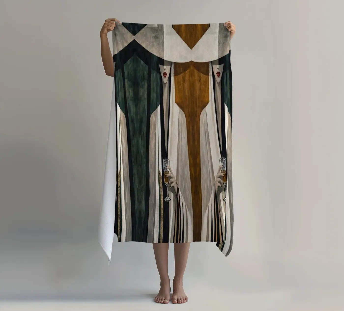 Veiled Elegance strandhanddoek van Catvalenzuele