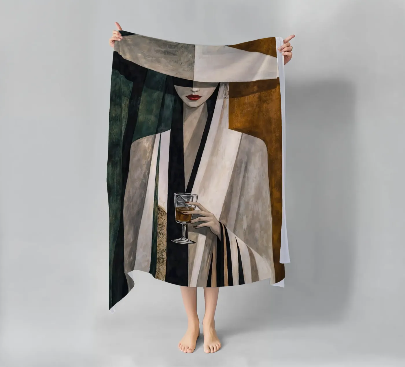 Veiled Elegance strandhanddoek van Catvalenzuele