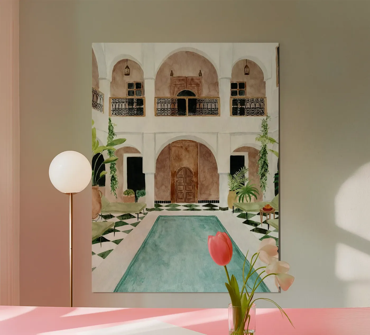 Riad Courtyard poster da Catvalenzuele